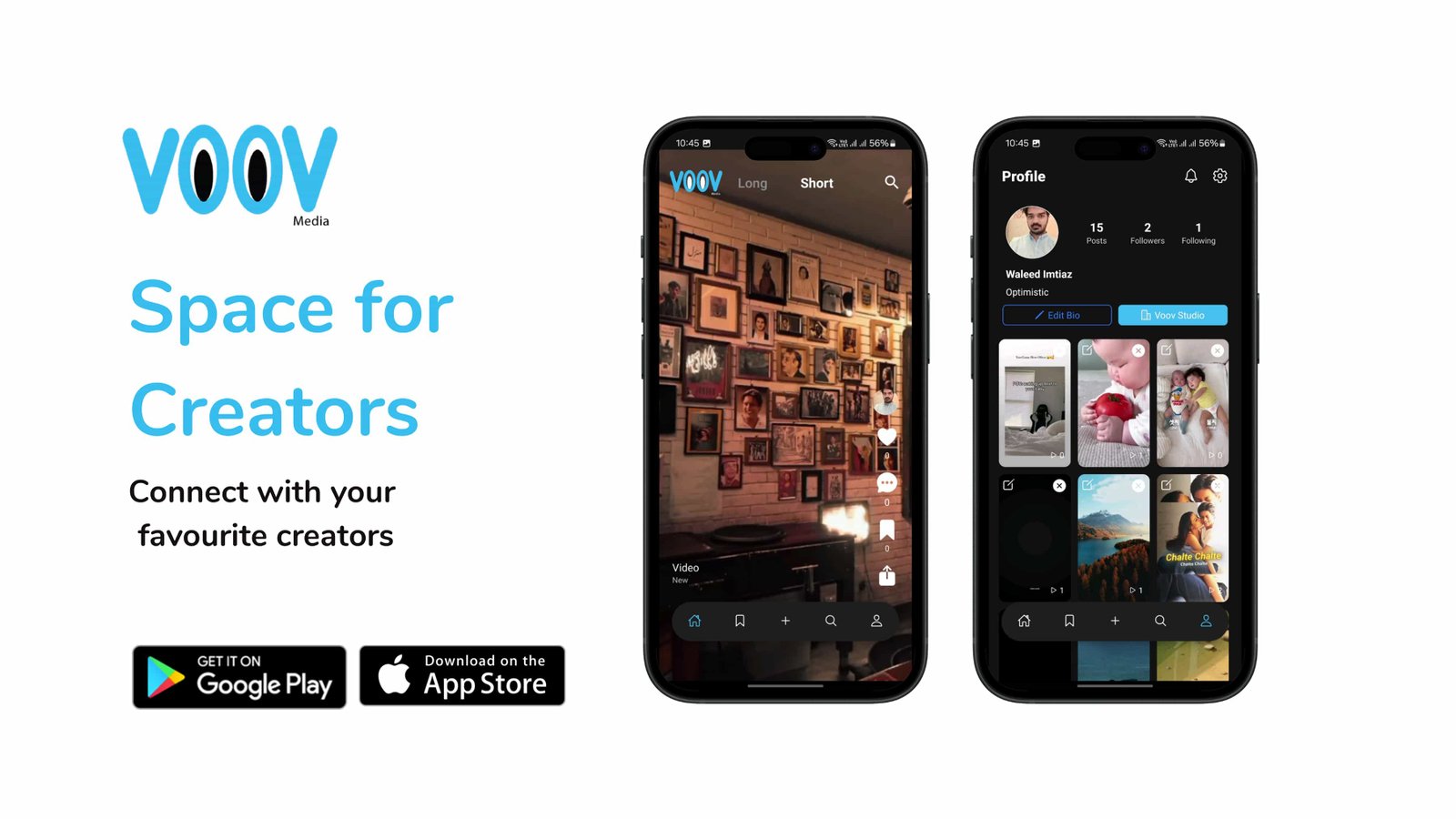 Voov Media app interface